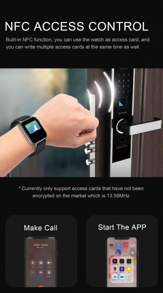 HD11 Telefonfunktion Aktivitätstracker Smartwatch NFC